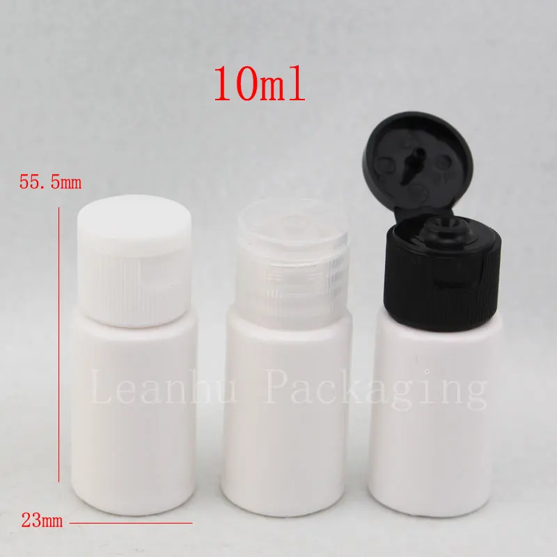 10ML X 100 Empty White Small Cosmetic Mini Bottles,Sample Plastic