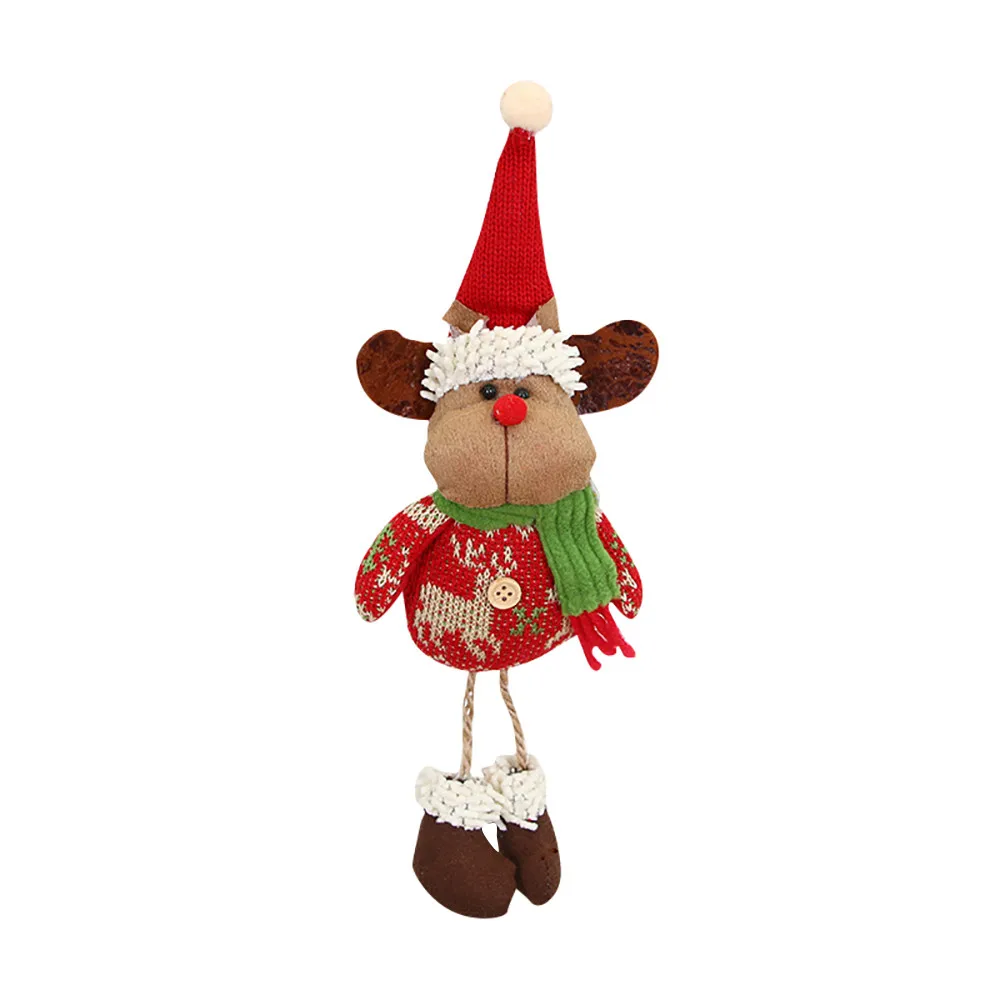 Новогодние рождественские украшения подарок Санта Клаус Снеговик игрушка-кукла в виде оленя висячие украшения Рождественская елка украшения@ P2 - Цвет: C