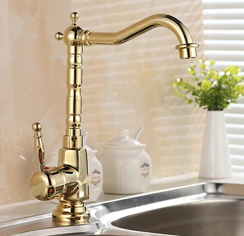 Special Offers New Arrivals European Retro Style and Gold Surface Kitchen Faucet Bathroom Basin Faucet By Brass Sink Faucet Water Mixer Tap