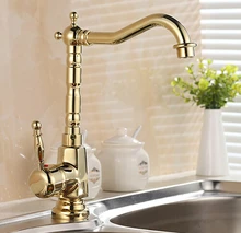 New Arrivals European Retro Style and Gold Surface Kitchen Faucet Bathroom Basin Faucet By Brass Sink Faucet Water Mixer Tap