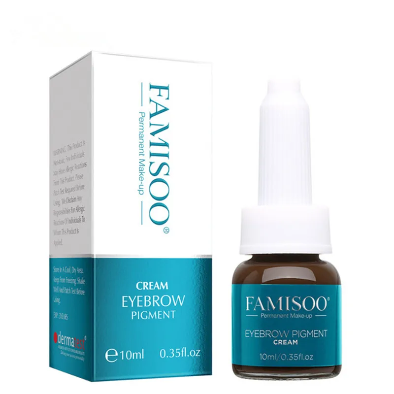 

1pcs Famisoo Black Coffee Tatoo Eyebrow Permanent Makeup Pigment Microblading Tattoo Ink For Manual Pen machine pen Accessories
