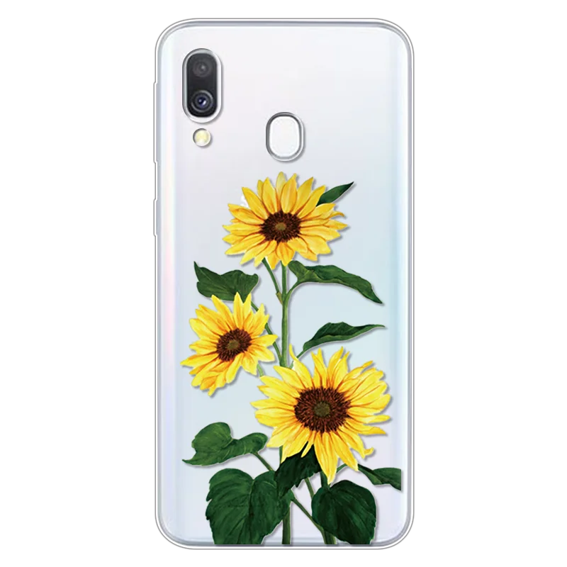 3xrkh Роскошный чехол с цветами для samsung Galaxy A40 A30 A50 A70 A60 A10 чехол модный силиконовый мягкий чехол из ТПУ чехол для телефона чехол s Capa Funda - Цвет: 3xrkh
