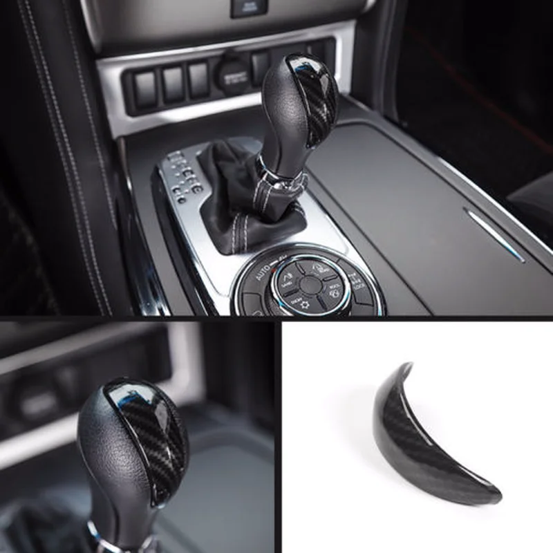 Pcmos ABS углеродное волокно зубчатая рукоятка рычага переключения передач воротники Накладка для Nissan Patrol Y62 2012- новые наклейки для литья