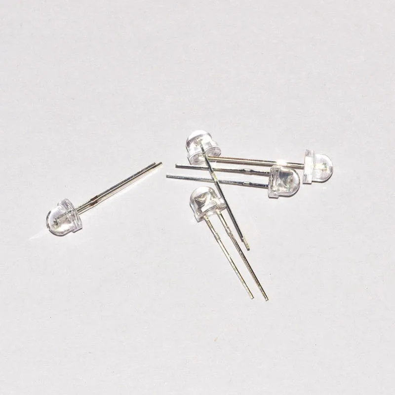 4.8mm 5mm blue led round with helmet top transparent lens high brightness 2pins through hole(1)
