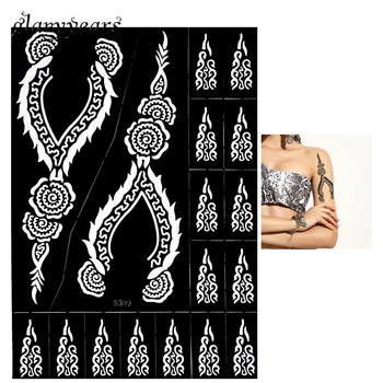 

1 Piece Indian Henna Tattoo Stencil Hollow Airbrush Painting Flower for Women Arm Art Henna Tattoo Stencil Sexy DIY Product S309