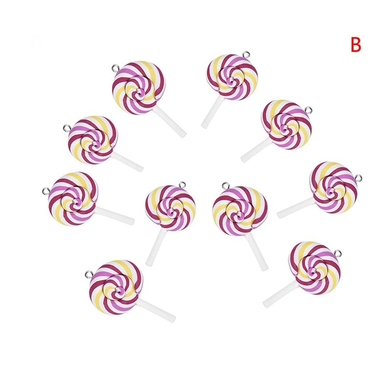 10 шт изготовление, поиск ювелирных изделий вечерние подарки красота декор Малыш игрушка DIY ожерелье серьги леденец Подвески Брелок - Окраска металла: B