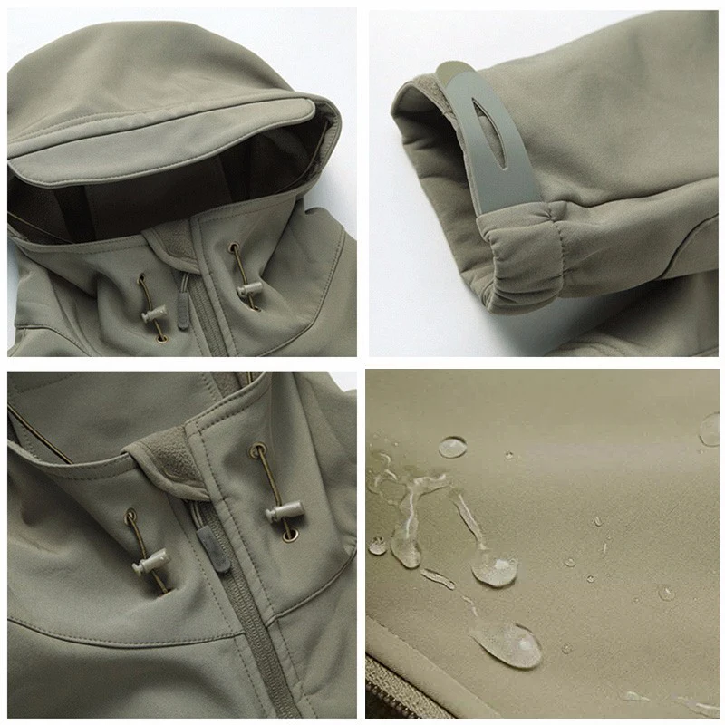 Hot Product Tactical Gear Softshell Camouflage Suit Men Army Waterproof Warm Military Uniform Windbreaker Fleece Coat Military Jacket