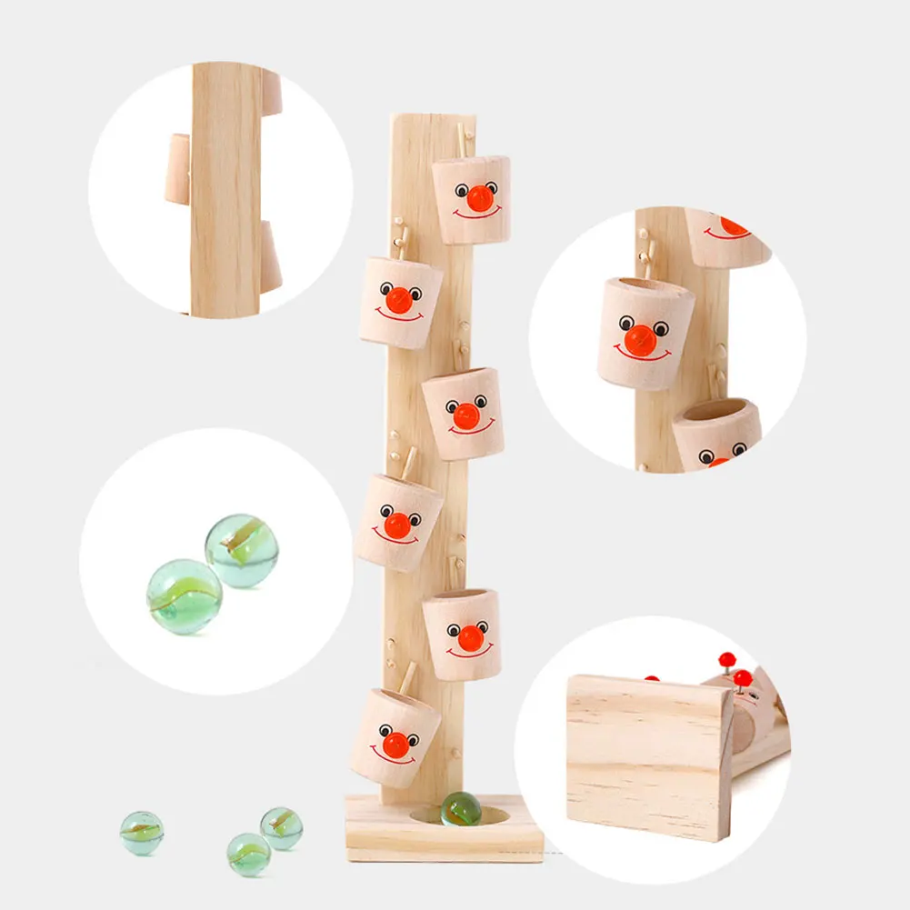 Детские деревянные блоки дерево Мрамор мяч бегаю игра, игрушка образования WIntelligence Обучающие игрушки Детские Детский День подарков