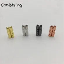 Coolstring(100 шт/25 комплектов) 3x17 мм Серебристые Золотые Бронзовые шнурки металлические Aglets покрытие одежды обувь советы поддержка пользовательского логотипа DIY