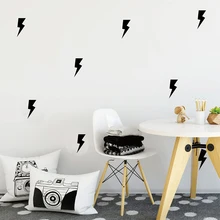 Lightning Wall Sticker Lightning Pattern Wall Decals DIY Pattern Wall Sticker Kids Room Modern Decors Cut Vinyl Stickers P11 dandelion pattern wall sticker