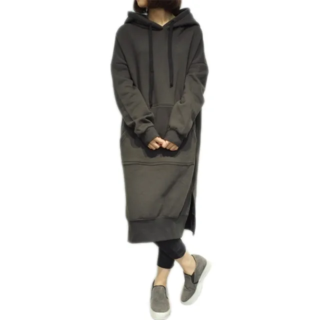 long hoodie dress plus size