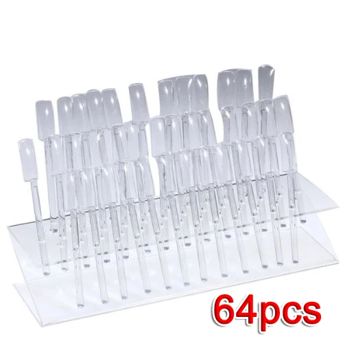 Nail Art Tips 64 Stick Display Stand Rack Practice Tool