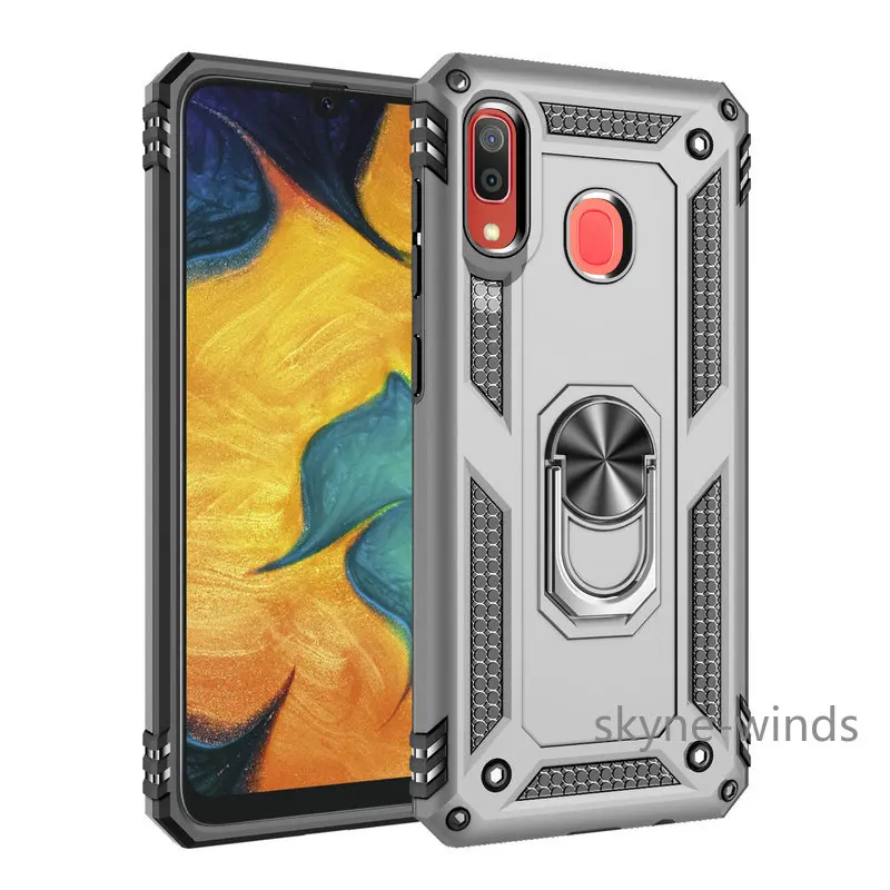 

Shockproof Case for Samsung Galaxy A20 SM-A205FN Case Metal Ring Magnetic Car Holder Shell for Samsung A 20 A205F phone Cover