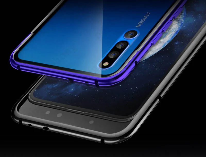 Чехол для телефона для Huawei Honor Magic 2 прозрачная закаленная стеклянная оболочка металлический каркас двухтактный Защитная крышка приталенный жесткий корпус