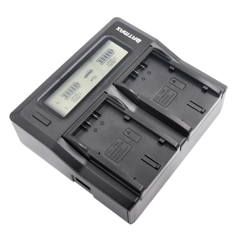 LCD Dual Charger Kits for Panasonic CGA-D54S CGA-D220 CGA-D320 CGA-D54 CGR-D08 CGR-D16 CGR-D28 CGR-D53 Battery