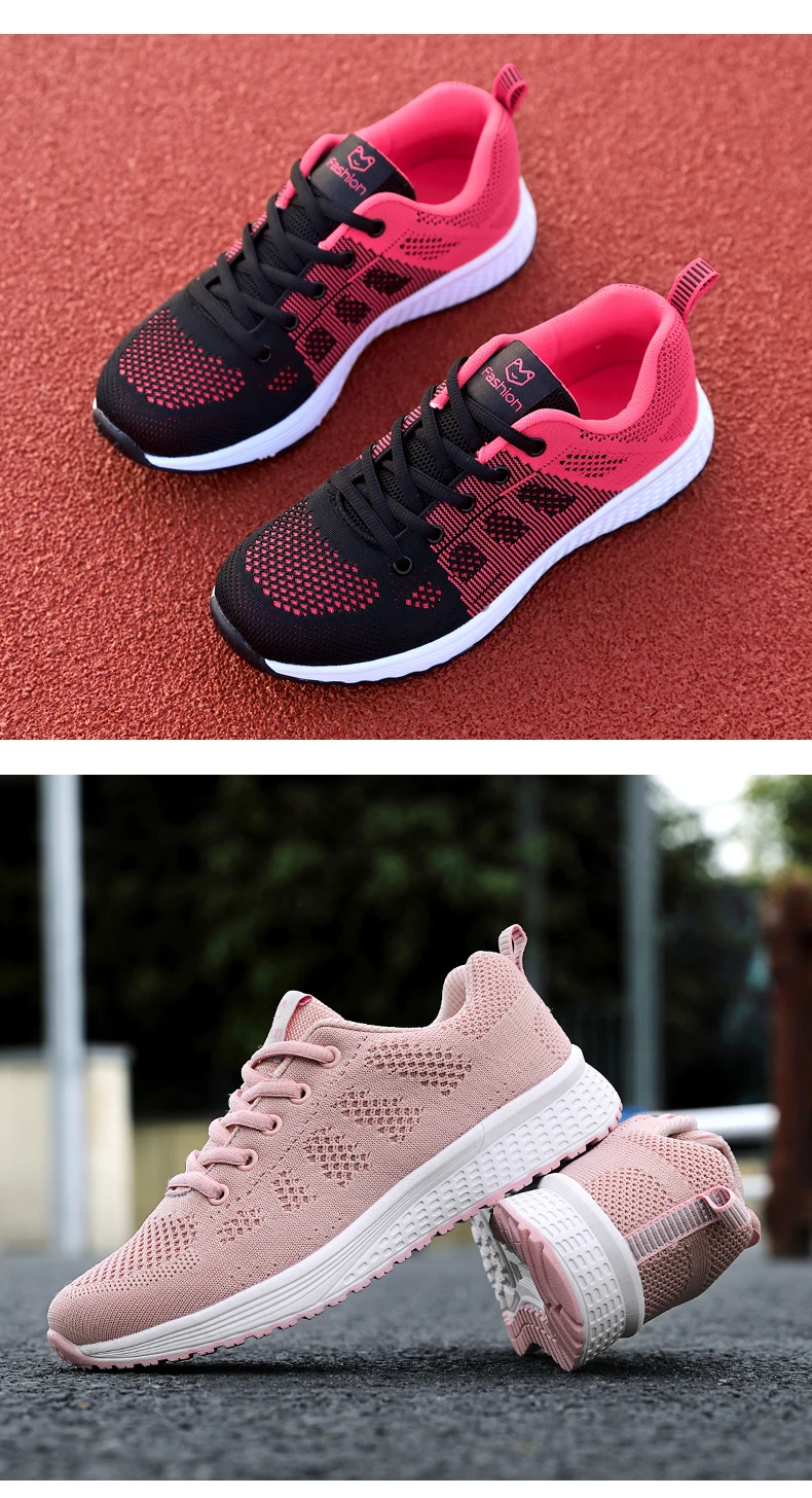 feminino tênis de corrida verão leve rendas até senhora sapatos casuais