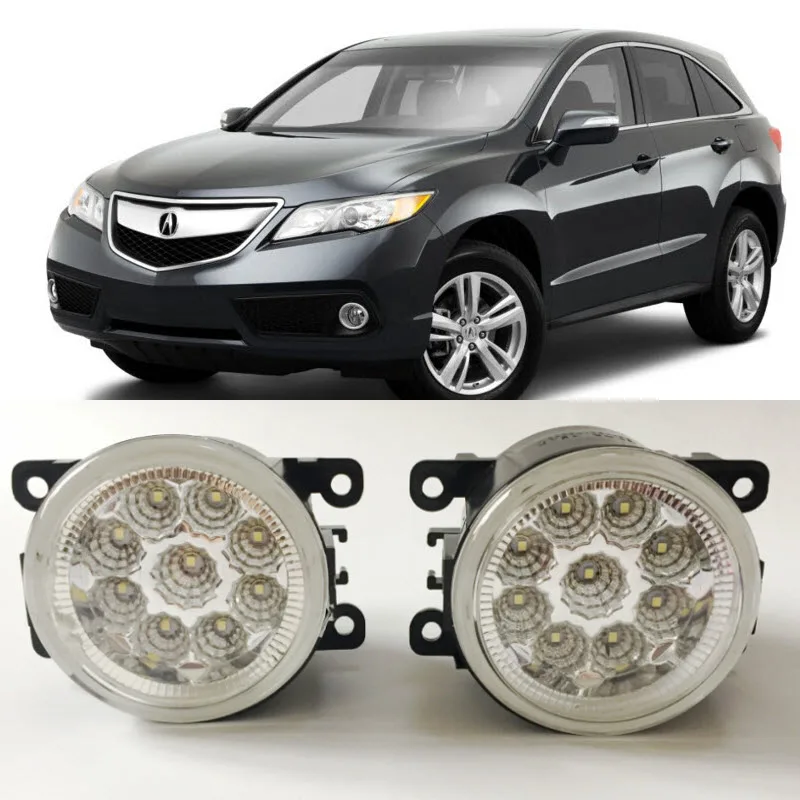 Car Styling For Acura RDX 2010 2016 9 Pieces Leds Chips LED Fog Light