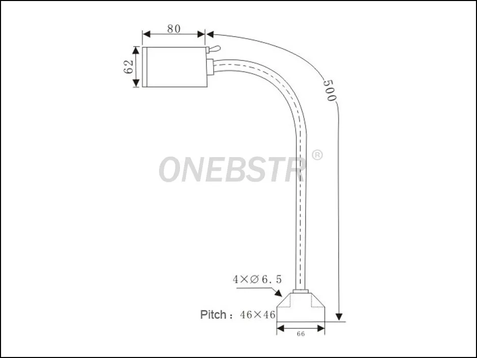 HNTD 3W TD02 DC 24V 36V 110V 220V AC LED Soft Rod Light Auminum Shell Milling Machine Lamp Work Lamp Waterproof IP65 7
