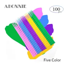 100 шт./пакет одноразовые ресницы человека Расширение Удаление ресниц ватный тампон микро тушь для ресниц кисти для наращивания ресниц Инструменты