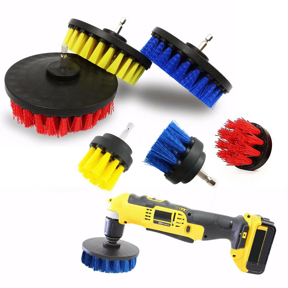 

2/4 Inch Electric Drill Brush Plastic Round Disc Cleaning Brush For Carpet Glass Floor Cleaning Brushes Tools & Accessories