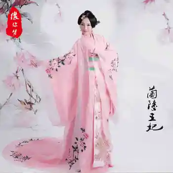 

Chinese hanfu Costume embroidered Pink Charming woman Elegent Traditional dress female costume Ancient Princess Wear traje chino