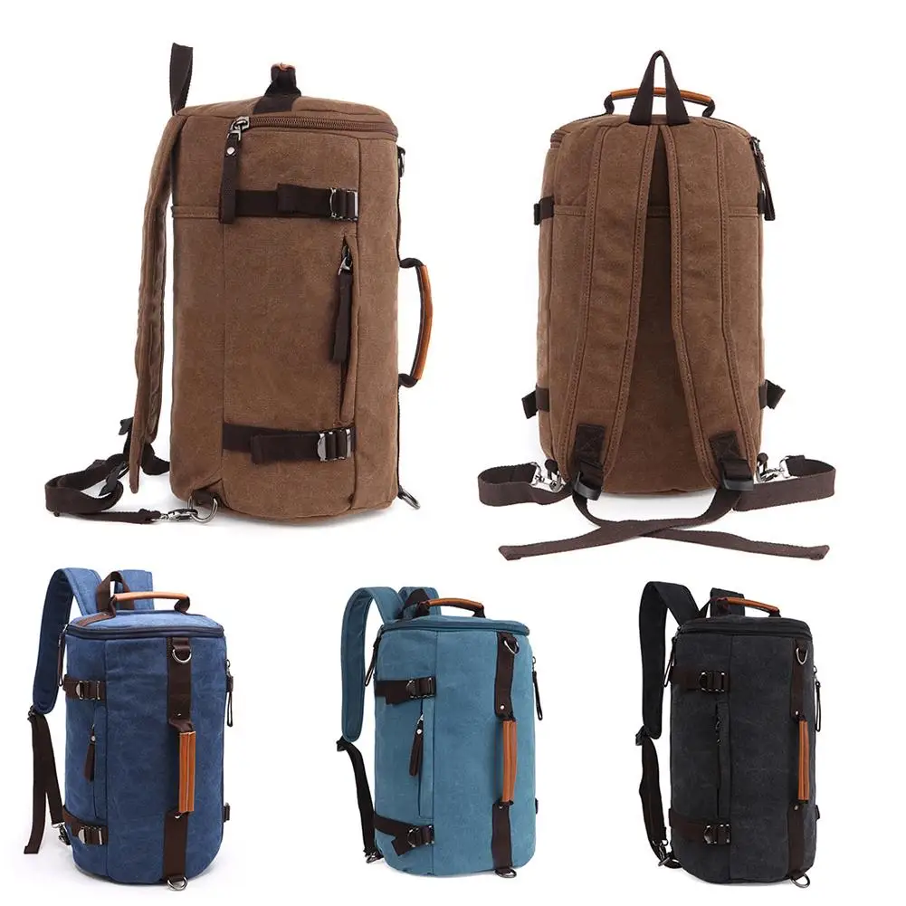 

Vintage Men Canvas Backpack Camping Gym Zip Luggage Sports Travel Crossbody Bag