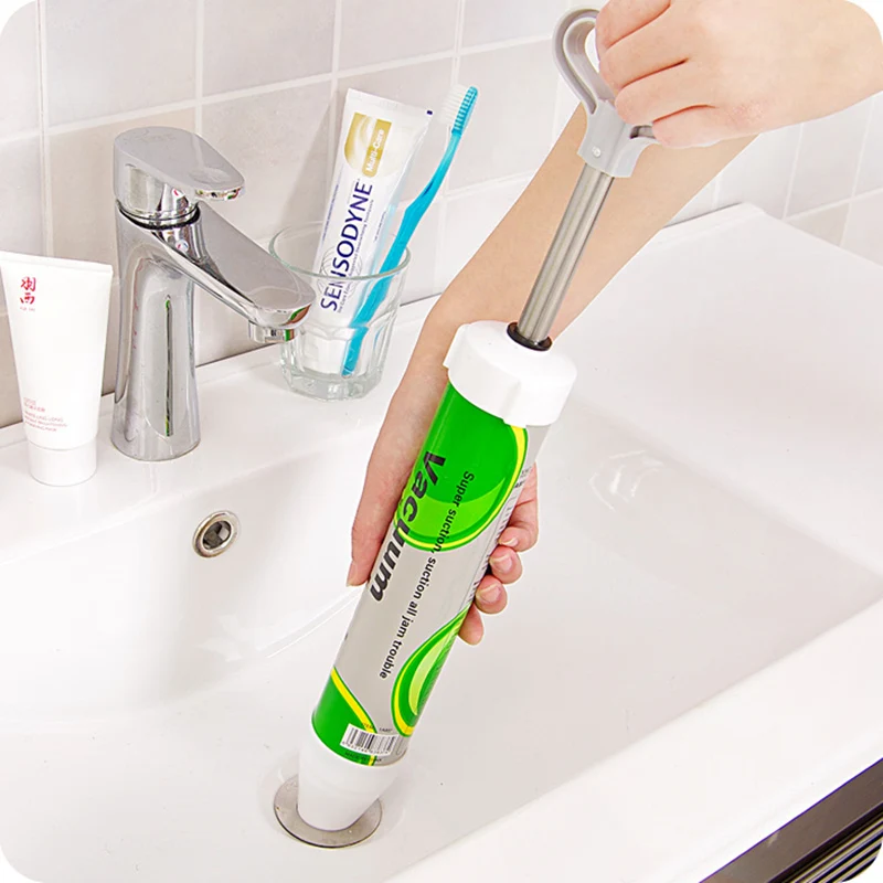 1 set Powerful Toilet dredger Suction Plunger Toilet Dredger Cleaner Sink Pipe Clog Remover Drain B