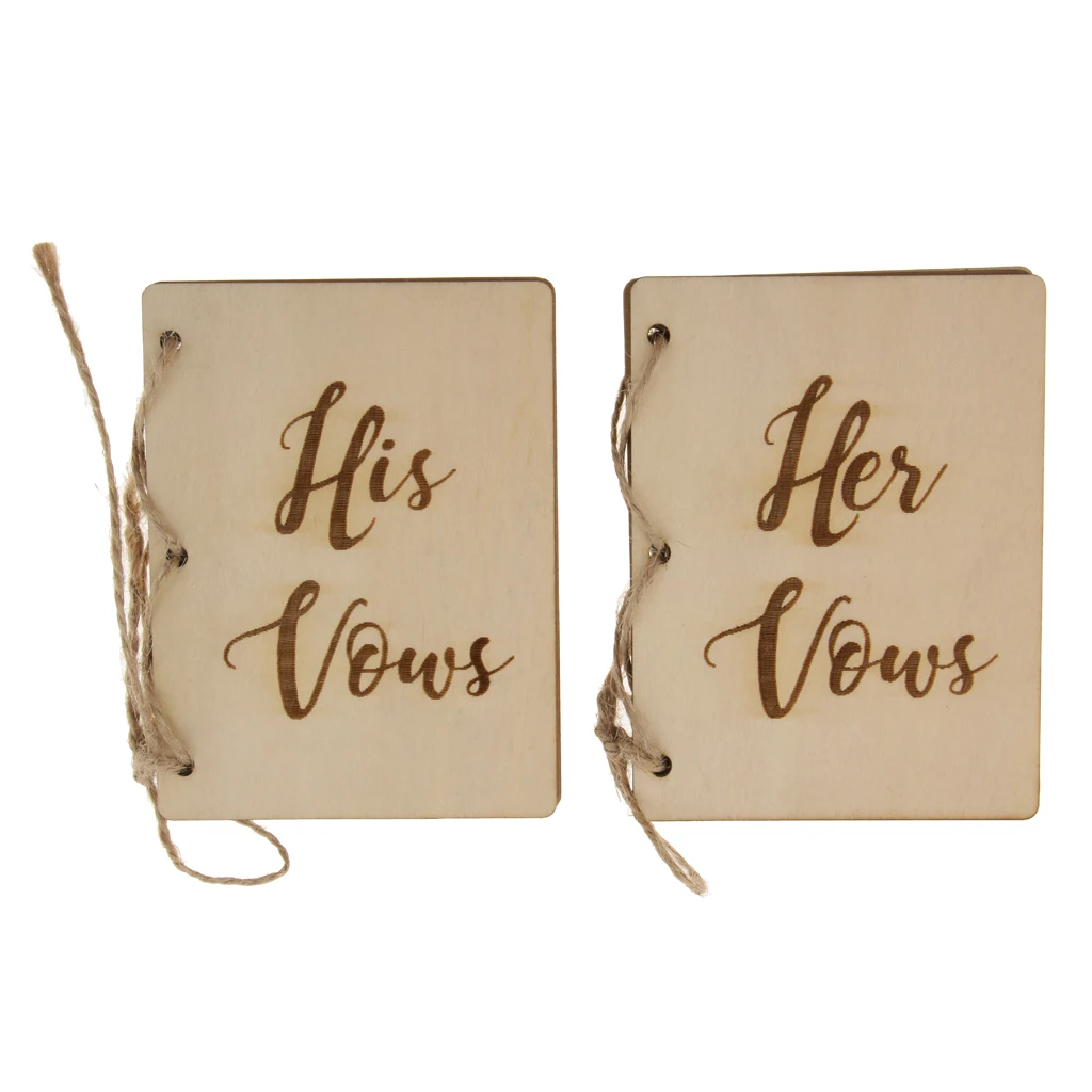 Unpainted Wedding Vow Booklets His Vows Her Vows Book Party Accessories