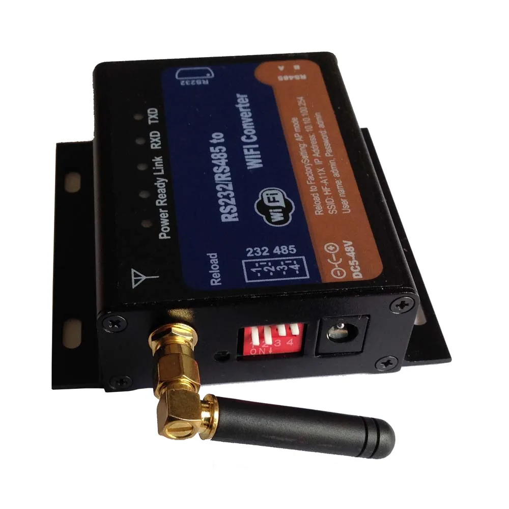 

Free shipping NEW WIFI TO RS232 / RS485 Data Transparent Transmission CONVERTER 802.11 B/G/N
