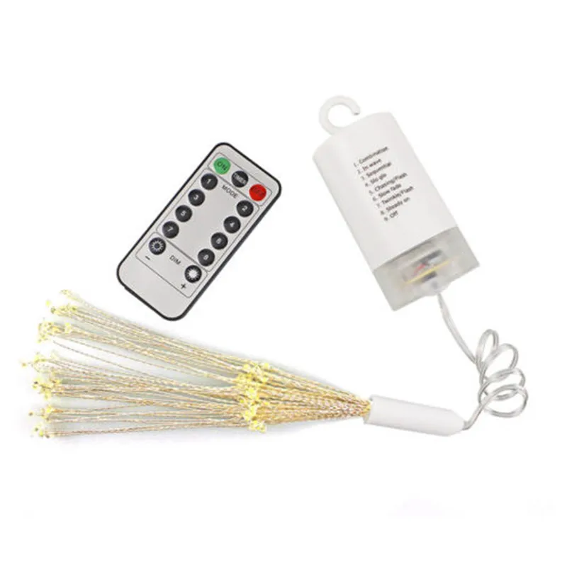 2set 120LEDs LED Firework String Lights 20CM Remote Control Starburst