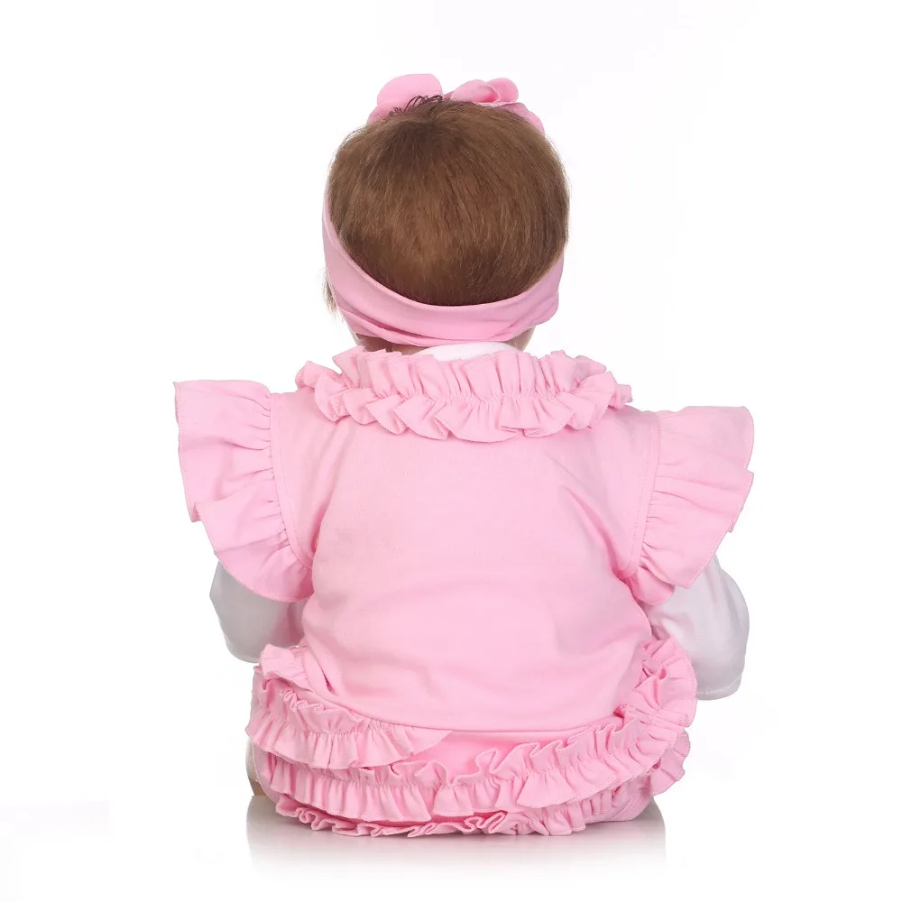 NPKCOLLECTION 55 см Bebe Reborn куклы Мягкие силиконовые Новорожденные спящие игрушки глаза закрытые ручной работы принцесса Bonecas игрушка Playmates