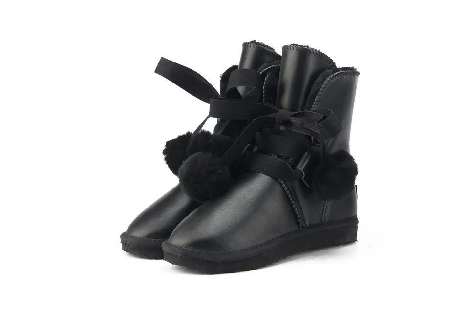 JXANG/высококачественные австралийские классические модные зимние сапоги из натуральной кожи; женская теплая зимняя водонепроницаемая обувь для женщин
