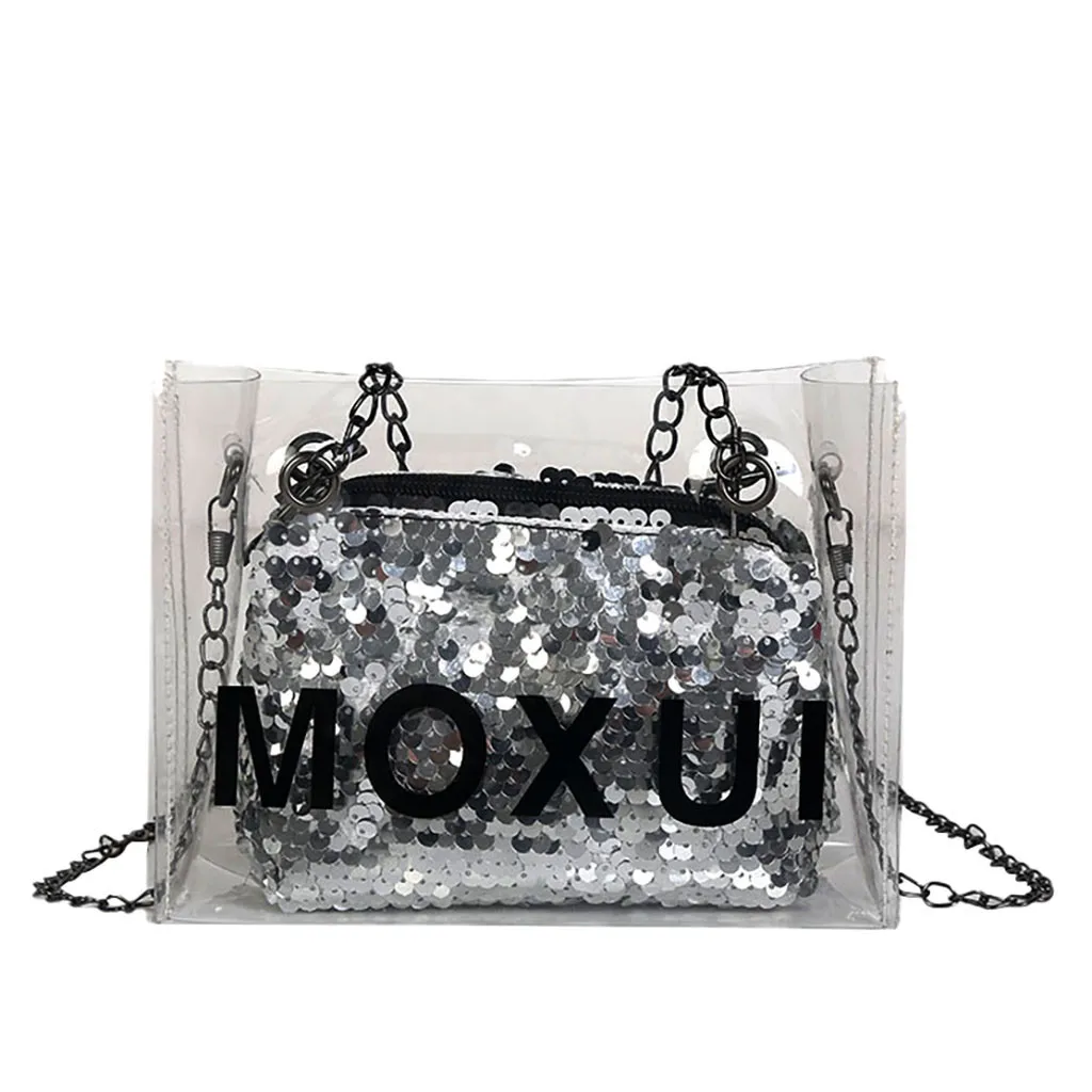 

Maison Fabre 2019 New Women Fashion Bag Jelly Transparent Bag Square Messenger Bag travel bags women pvc bag dropshipping 708#