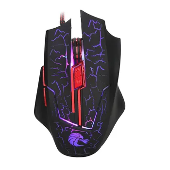 

H800 Wired Gaming Mouse 5500 DPI Optical USB Colorful LED Backlit High Quality Mouse Black Mice For PC Laptop Computer L0301