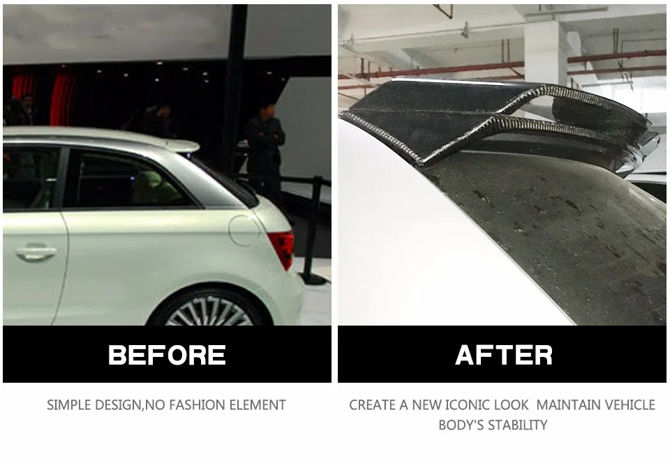 Задний спойлер на крышу из углеродного волокна, лобовое стекло, крыло для Audi A1 купе, хэтчбек, 2 двери, 2010-, автомобильный Стайлинг