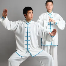 Дизайн цвета с длинными рукавами ушу весна осень хлопок шелк тайчи форма для кунгфу костюм униформа Тай Чи одежда куртка+ брюки