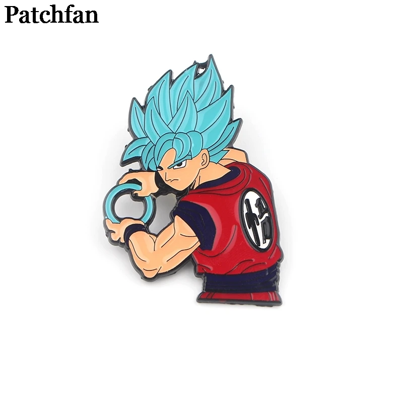 2 Patchfan Dragon ball son goku мультфильм 90s значки в виде галстука рюкзак одежда броши для мужчин и женщин украшение на шляпку для значков медалей A2197 - Цвет: 2