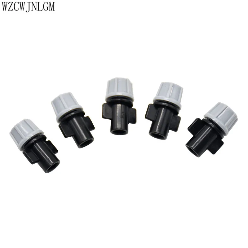 

Garden Irrigation 6mm Automatic Water Spray Nozzle Gray Plastic Sprinkler Head Connects 4/7 mm hose 20pcs