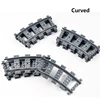 City Train Tracks Train Rail Straight & Curved Tracks Sets Building Blocks Bricks Parts Kids Diy Construction Toys Model ► Photo 3/6