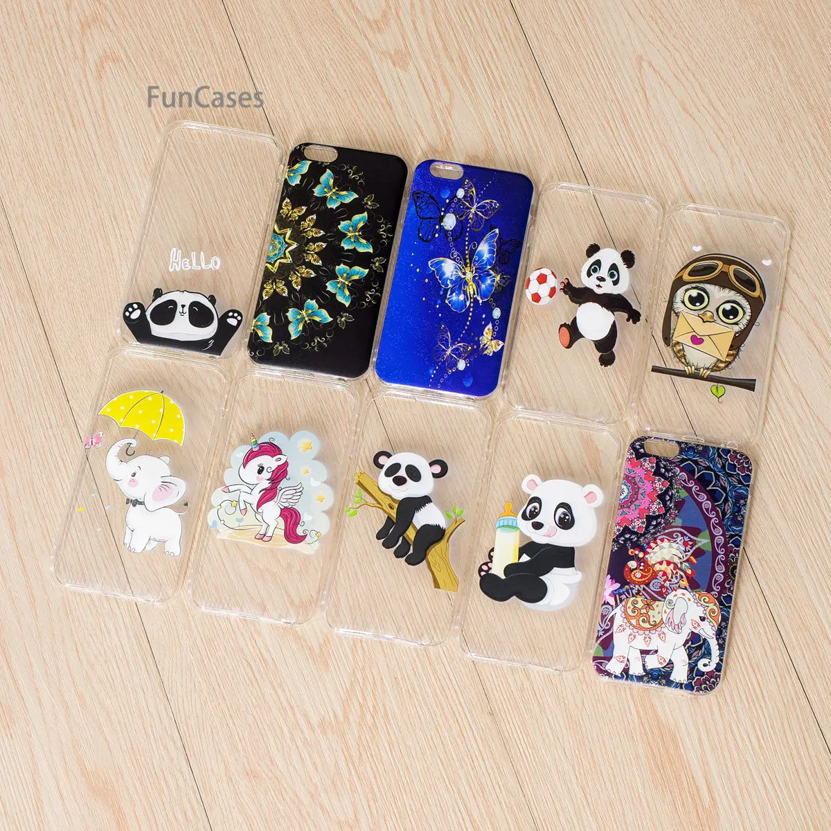 Lovely Elephant Phone Case sFor Etui iPhone 6 Soft TPU Phone Case Phone Floral Phone Accessory For iPhone 6S Fhone Funda Telepon