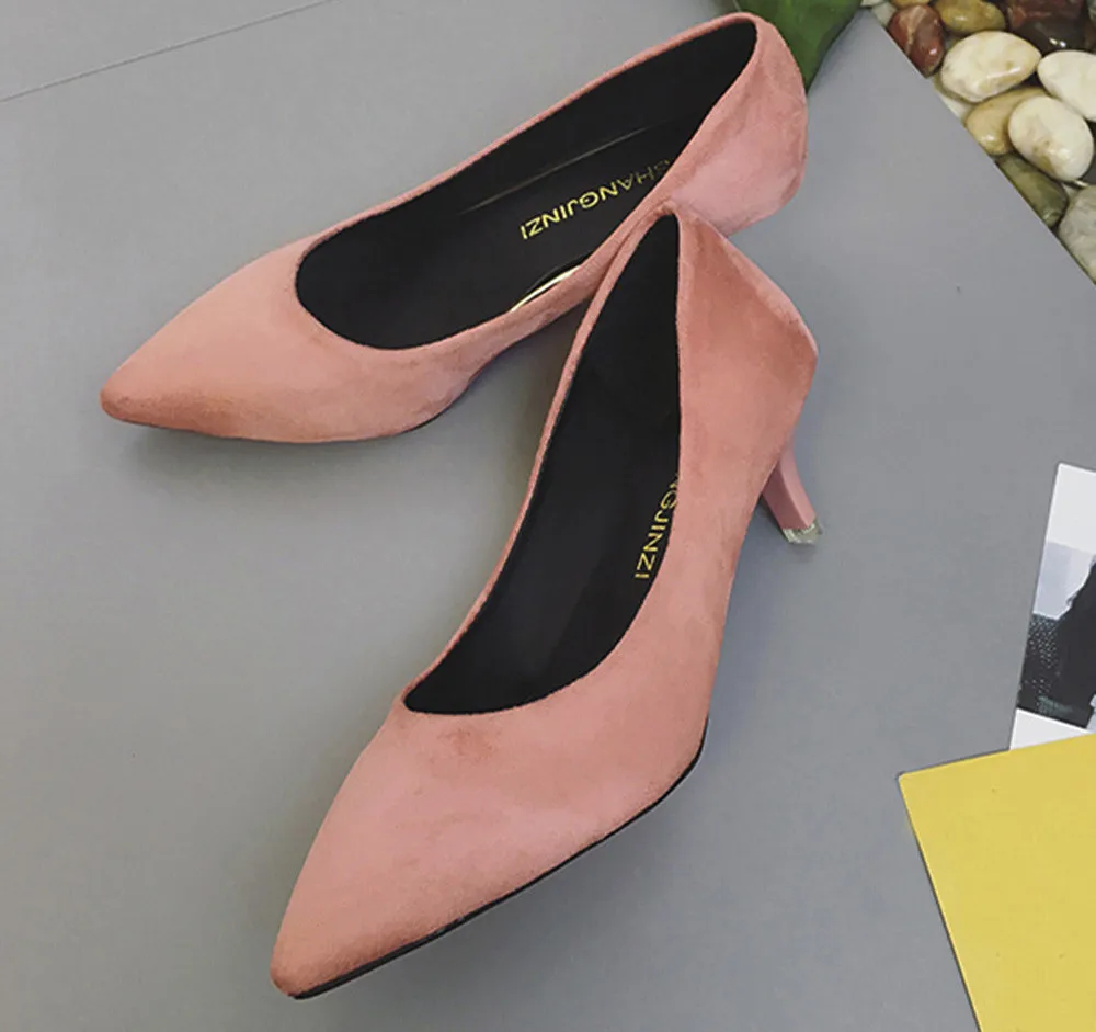 

xiniu Big Size 36-42 2019 New Fashion high heels shoes Shallow Mouth Fashion Elegant Ladies Office Work High Heels Shoes #0501