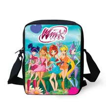 FORUDESIGNS Cute Cartoon Winx Club Girls School Bags Small Children Book Bag for Kindergarten Women Shoulder Bag Kids Mochila
