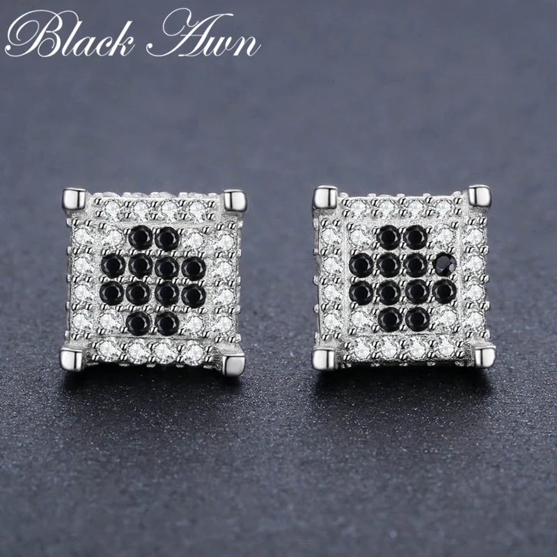 Женские серьги гвоздики из серебра 925 пробы T192|stud earrings|engagement jewelry |