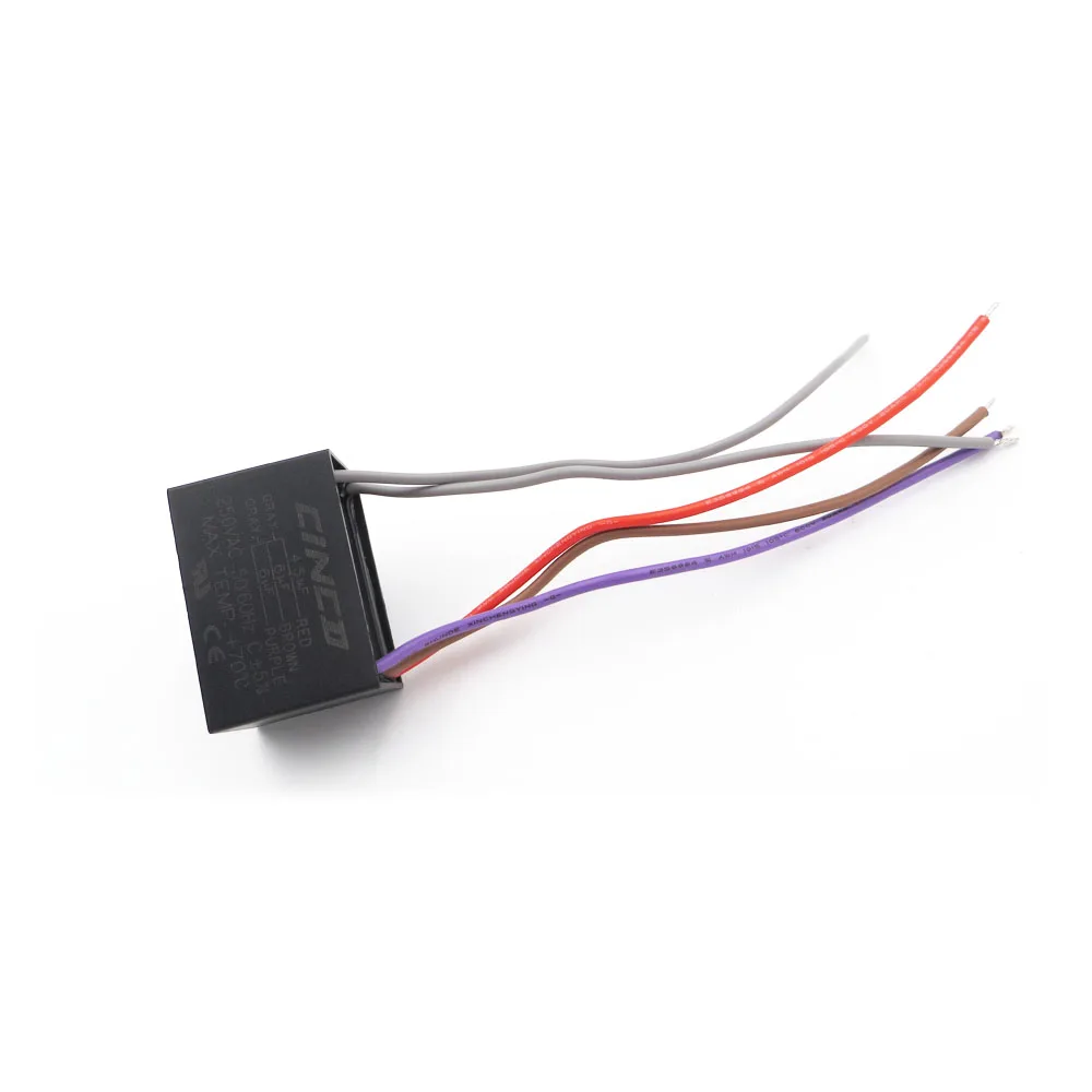 CBB61 4 5 мкФ + 6 250V проводов конденсатор моторного двигателя Электрический