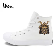 Wen White Athletic Sneakers Original Design Warrior Knight Shoes Men Women’s High Top Skateboarding Shoes