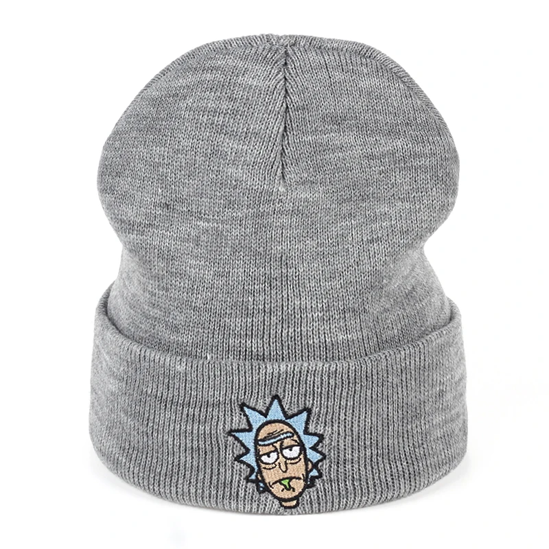 Rick and marty зимние шапки Rick Beanies эластичные фирменные горнолыжные шапки с вышивкой теплые унисекс вязанные шапочки Skullies US Animation