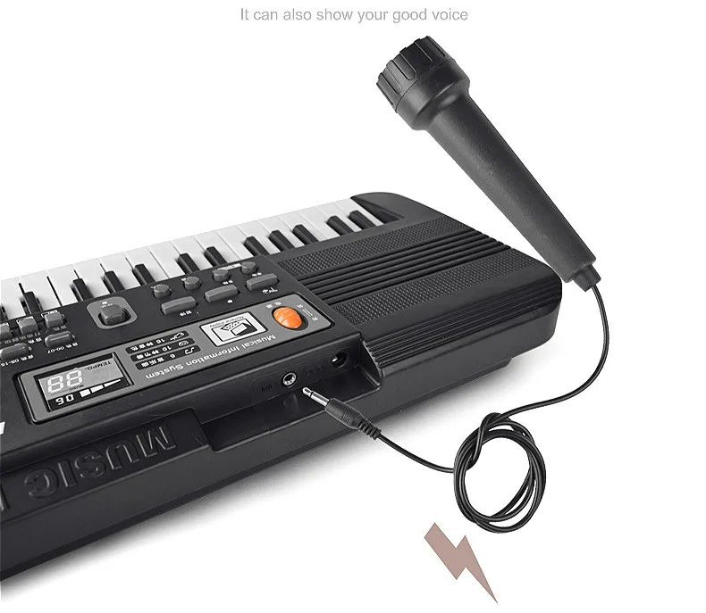 Для детей letric пианино многофункциональный музыкальный Instrumen 61 клавиша музыка электронная клавиатура детский подарок с микрофоном KB06