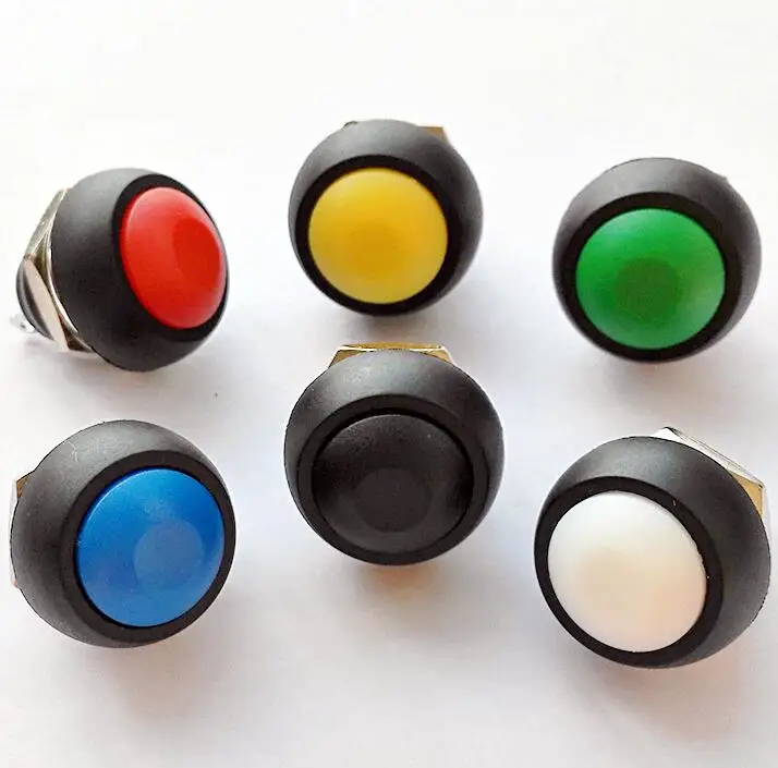 

500Pcs 2Pin Mini Switch 12mm 1A waterproof switch 12v 250V momentary Push button Switch since the reset Non-locking