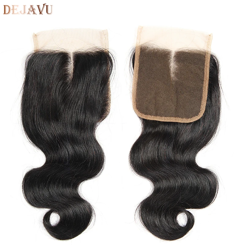 Dejavu Brazilian Body Wave 4 Bundles With Lace Closure 100% Human Hair Weave bundles With Lace Closure Non Remy Hair Extension