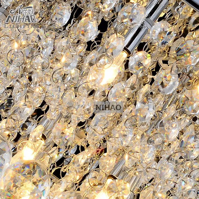 Диаметр 600 мм Круглые Хрустальные потолочные светильники Lustre de cristal лампы, хрустальные лестницы свет для и фойе/Hallyway MD8559